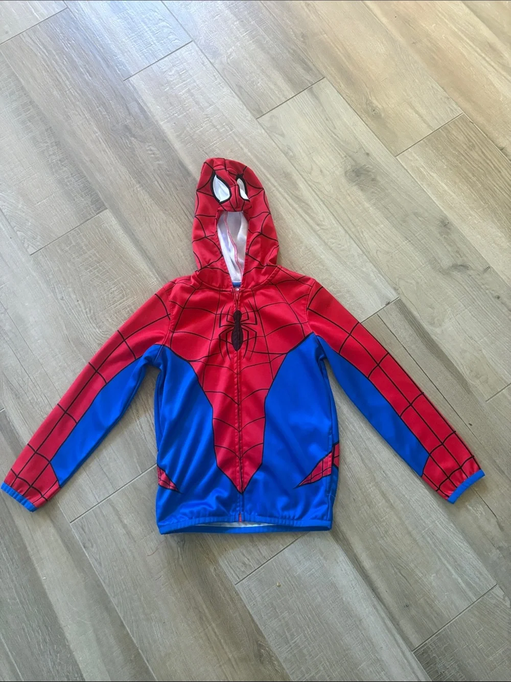 Marvel Spider-Man Red and Blue Hoodie Costume Jacket - Picture 1 of 4
